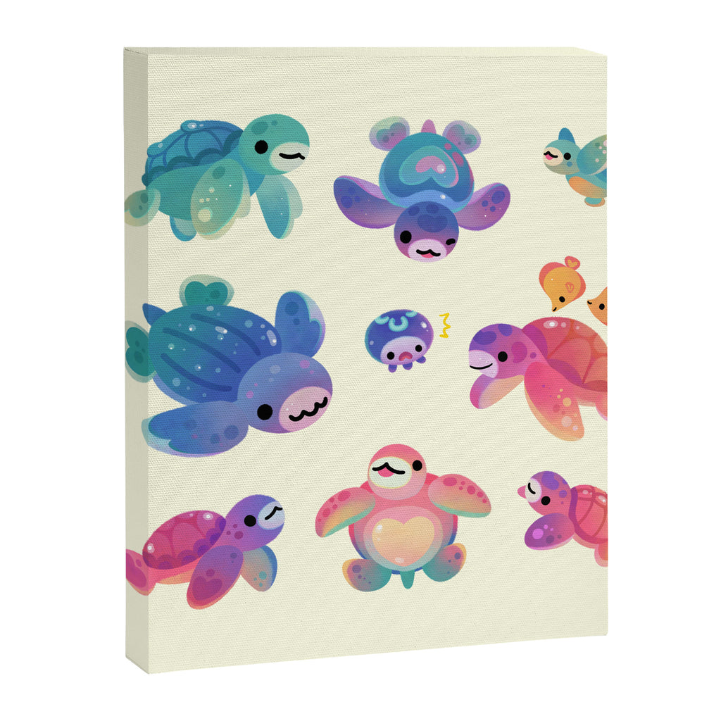 Sea turtle - bright Canvas Print Gallery Image 6