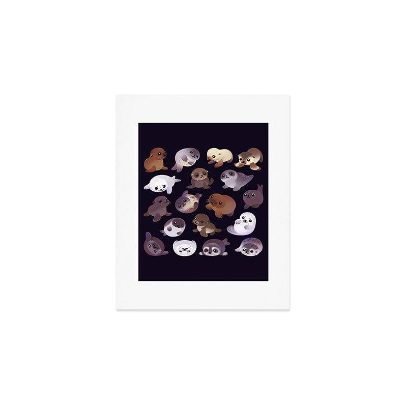 Seal pup - dark Art Print Gallery Image 1