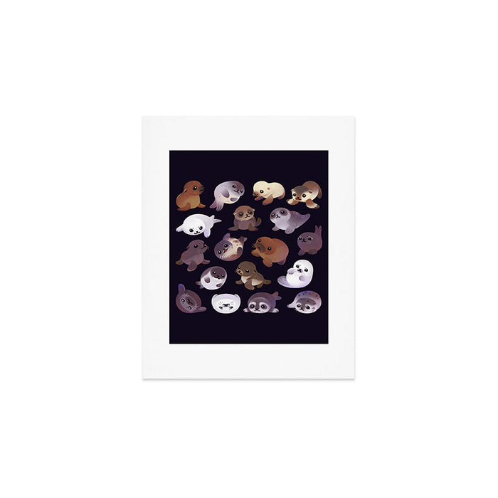 Seal pup - dark Art Print Gallery Image 1