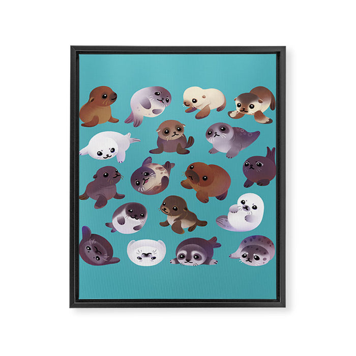 Seal pup Framed Canvas Print Gallery Image 1