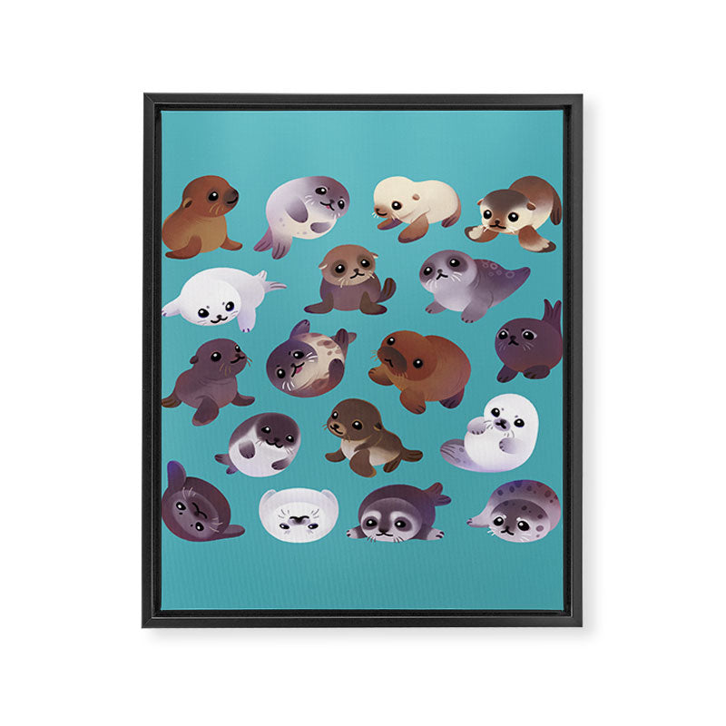 Seal pup Framed Canvas Print Gallery Image 8