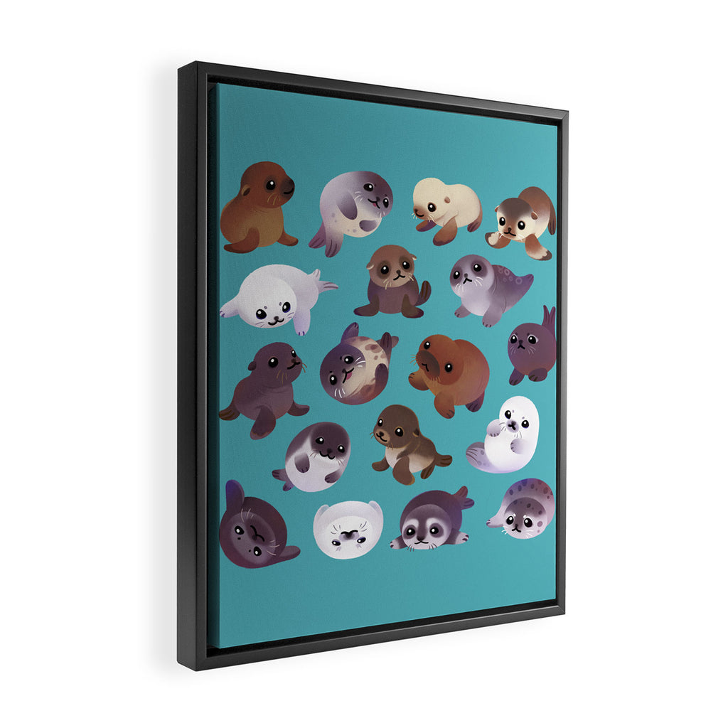 Seal pup Framed Canvas Print Gallery Image 2