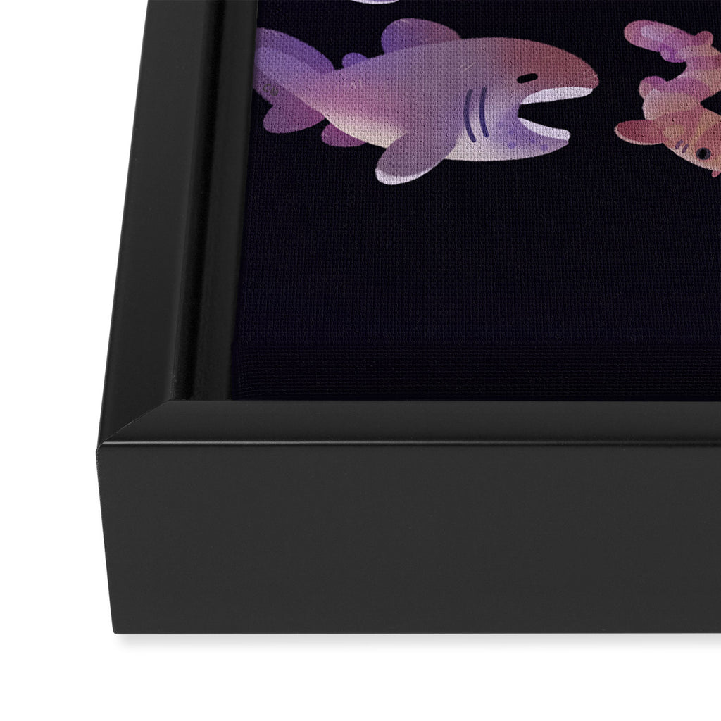 Shark day 2 Framed Canvas Print Gallery Image 3