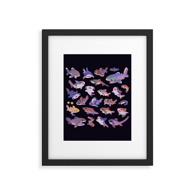 Shark day 2 Framed Art Print Gallery Image 5