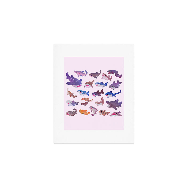 Shark day - pastel Art Print Gallery Image 1