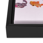 Shark day - pastel Framed Canvas Print Gallery Image 3