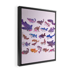 Shark day - pastel Framed Canvas Print Gallery Image 2
