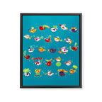 Shrimp march Framed Canvas Print Gallery Image 8