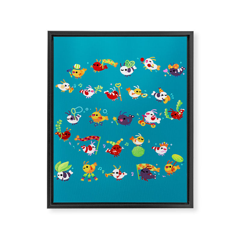 Shrimp march Framed Canvas Print Gallery Image 8