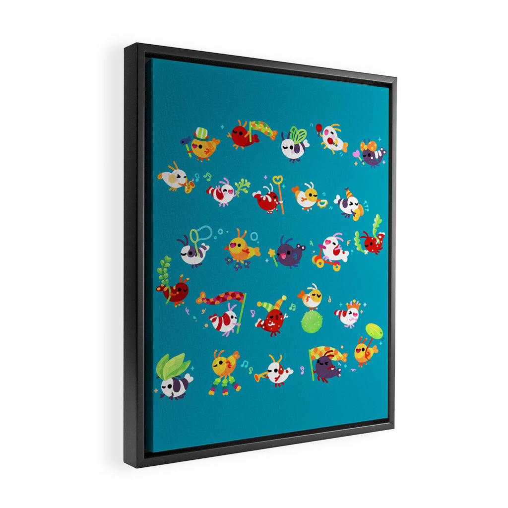 Shrimp march Framed Canvas Print Gallery Image 2