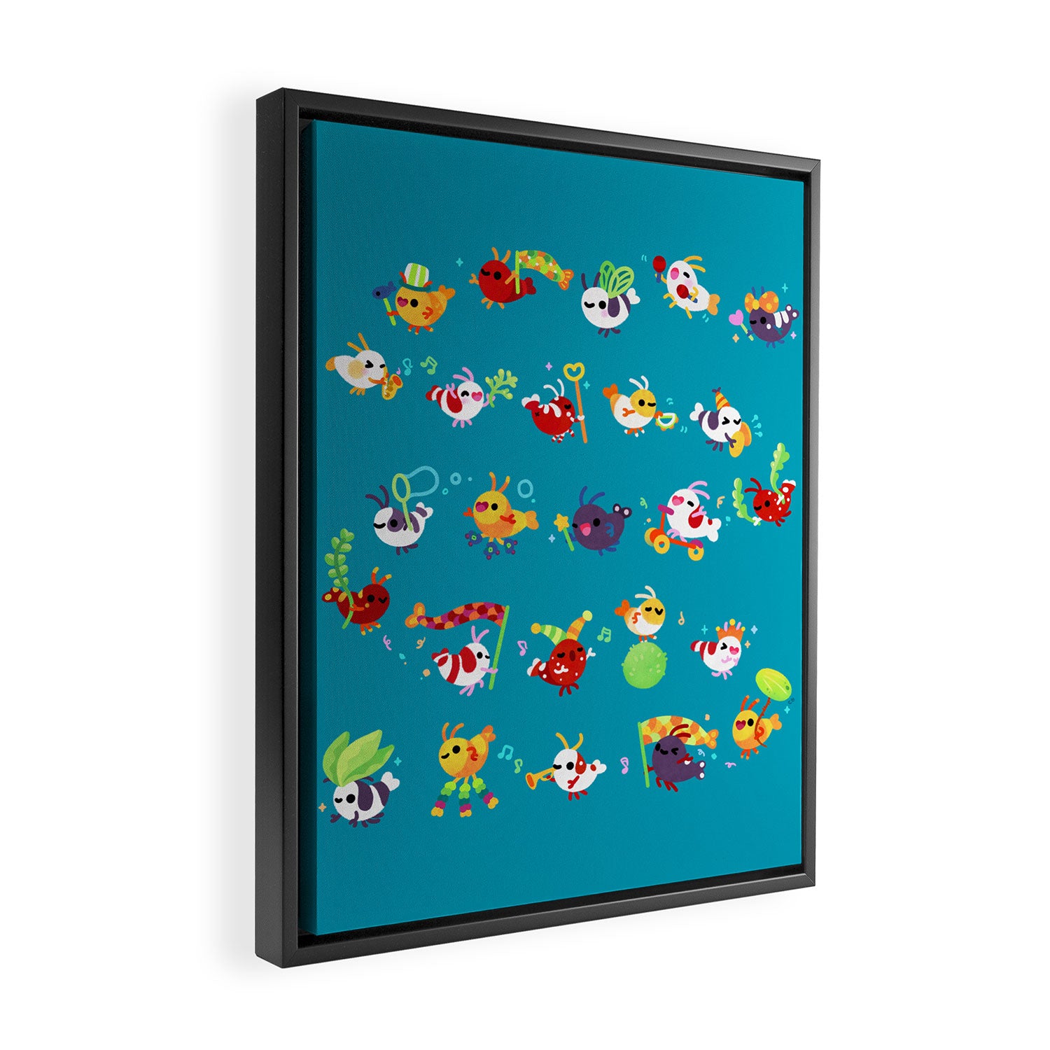 Shrimp march Framed Canvas Print Gallery Image 2