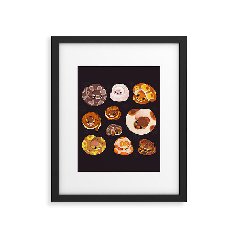 Shy ball pythons - dark Framed Art Print Gallery Image 6