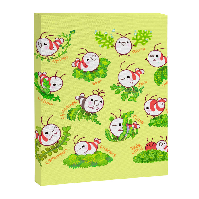 Shy shrimp and moss Canvas Print Gallery Image 1