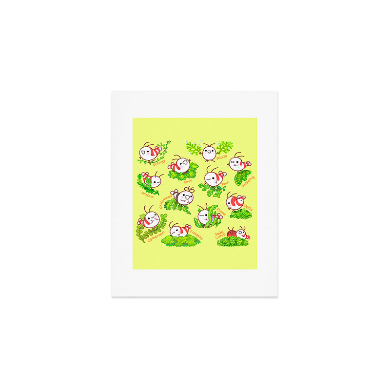 Shy shrimp and moss Art Print Gallery Image 1