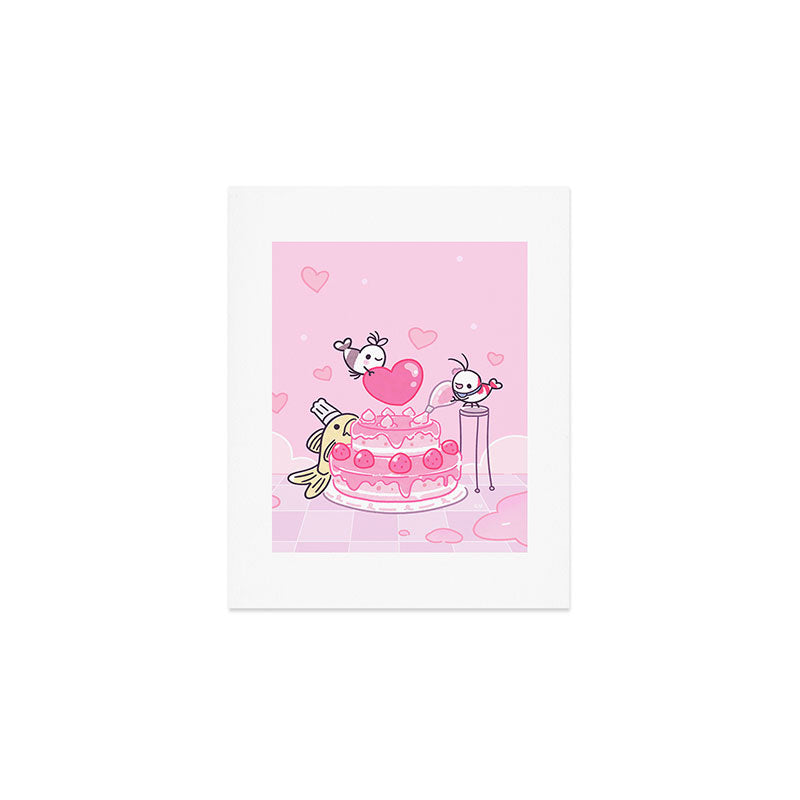 Shy Shrimp - Birthday Cake Art Print Gallery Image 1