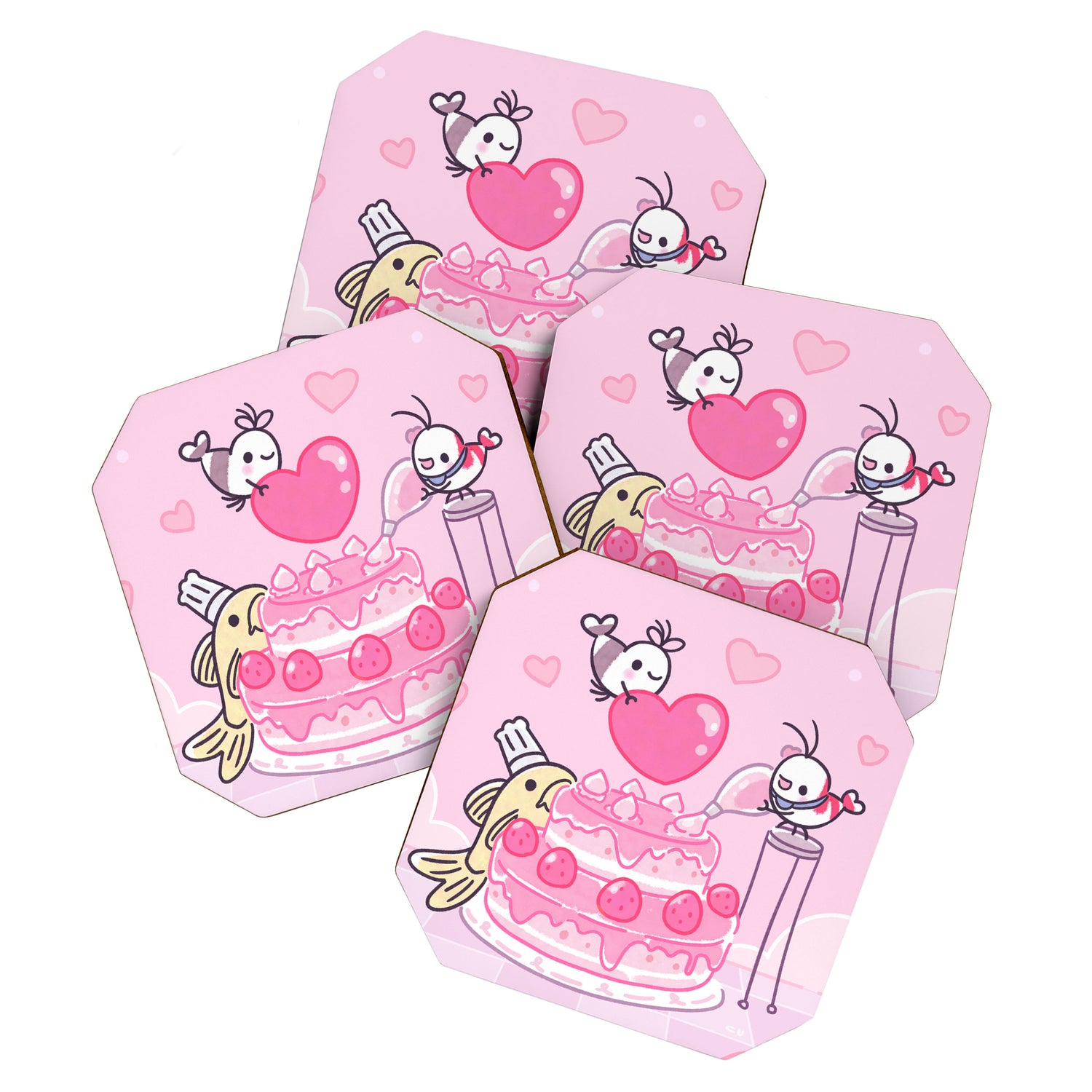 Shy Shrimp - Birthday Cake Coaster Gallery Image 1