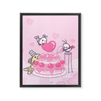 Shy Shrimp - Birthday Cake Framed Canvas Print Gallery Image 8