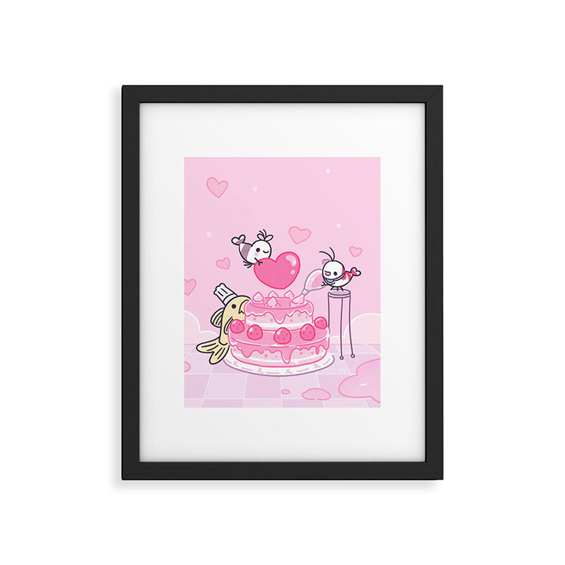Shy Shrimp - Birthday Cake Framed Art Print Gallery Image 6