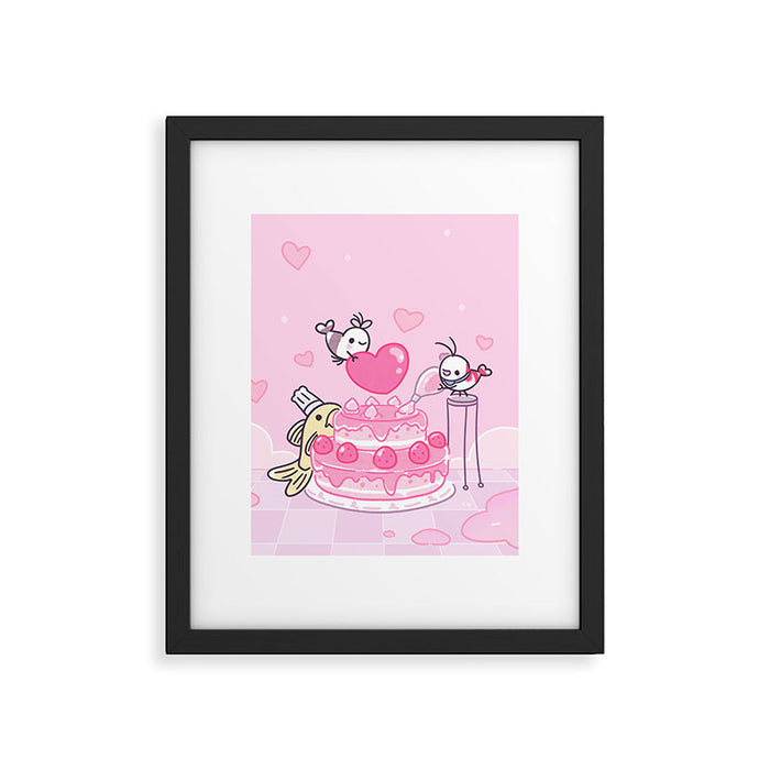 Shy Shrimp - Birthday Cake Framed Art Print Gallery Image 1