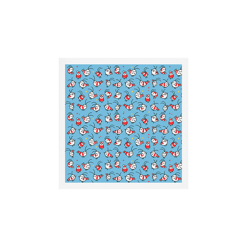 Shy shrimp - pattern Art Print Gallery Image 1