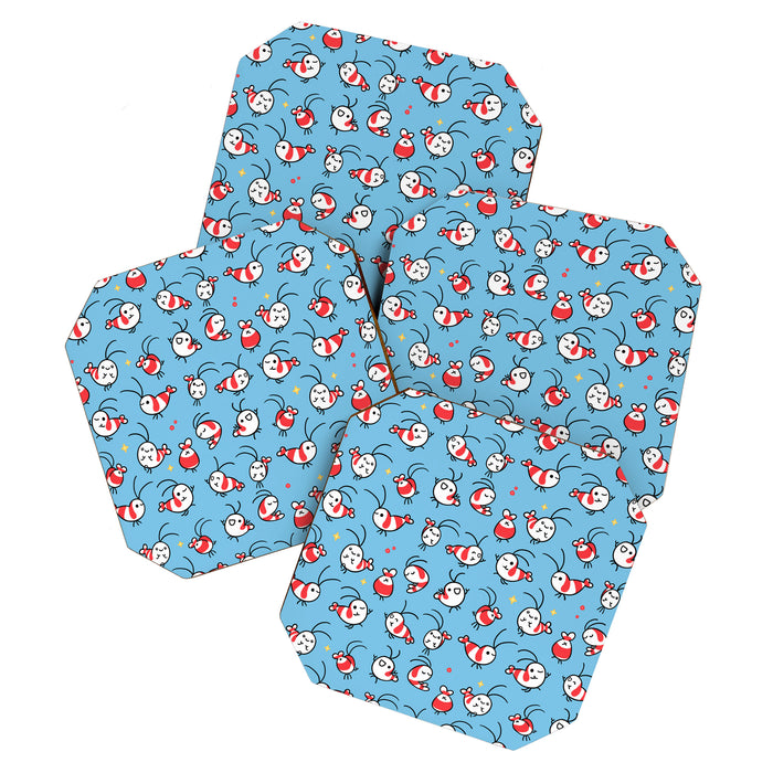 Shy shrimp - pattern Coaster Gallery Image 1