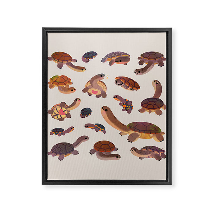 Snake-necked turtle Framed Canvas Print Gallery Image 1
