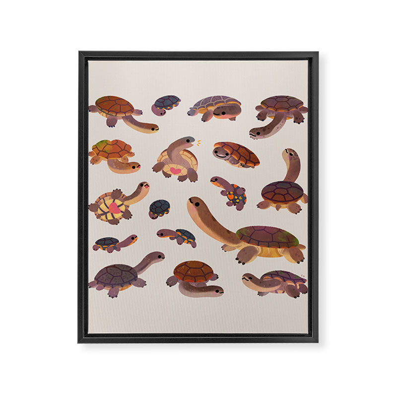 Snake-necked turtle Framed Canvas Print Gallery Image 8