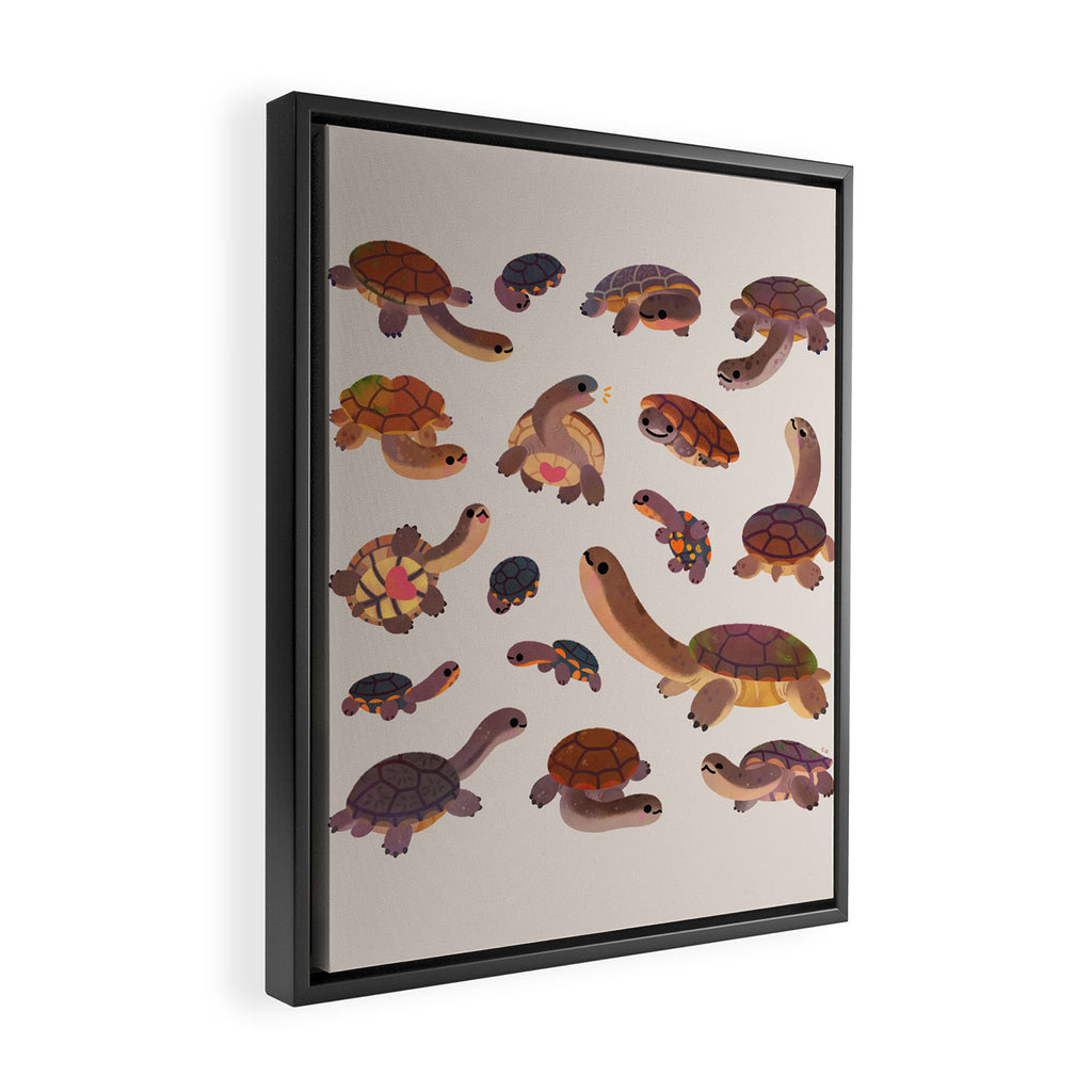 Snake-necked turtle Framed Canvas Print Gallery Image 2