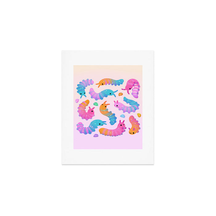 Sour velvet worm and Gummy water bear Art Print Gallery Image 1
