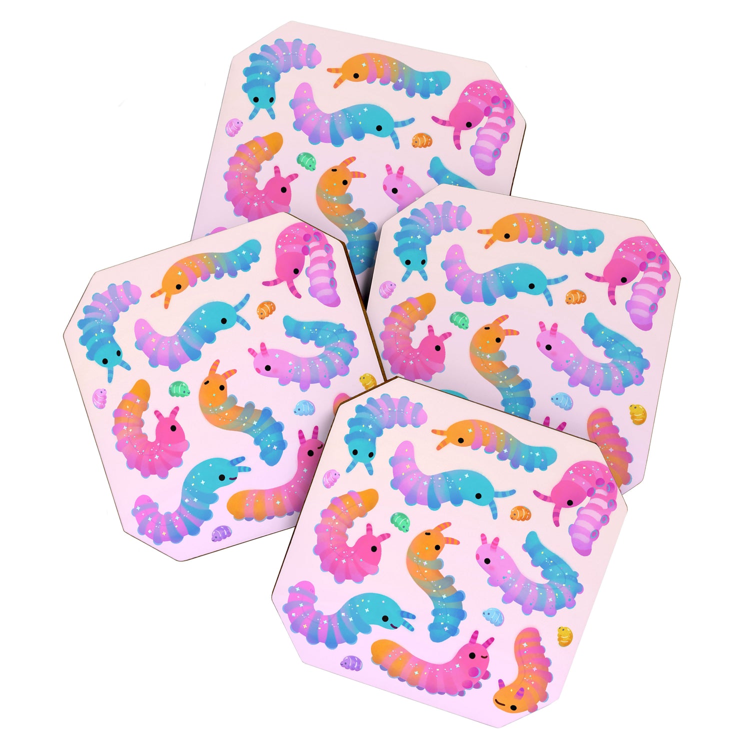 Sour velvet worm and Gummy water bear Coaster Gallery Image 1