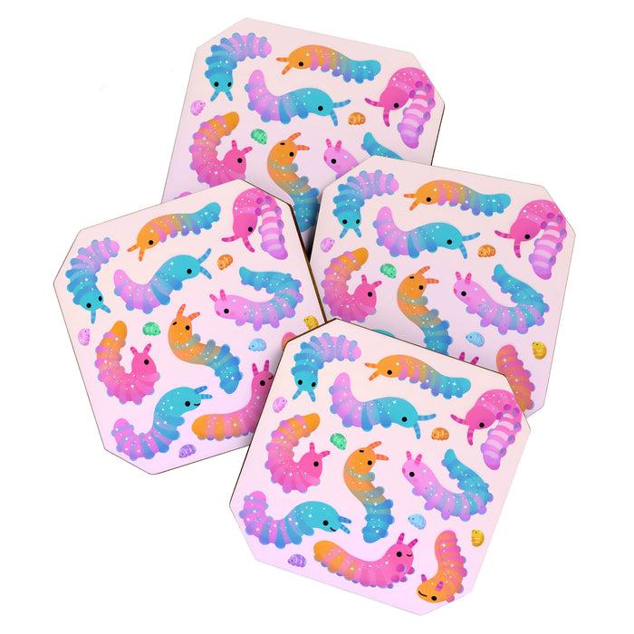 Sour velvet worm and Gummy water bear Coaster Gallery Image 1
