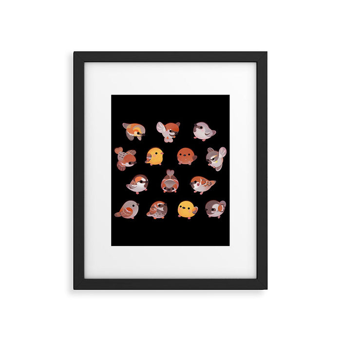 Sparrow - dark Framed Art Print Gallery Image 1