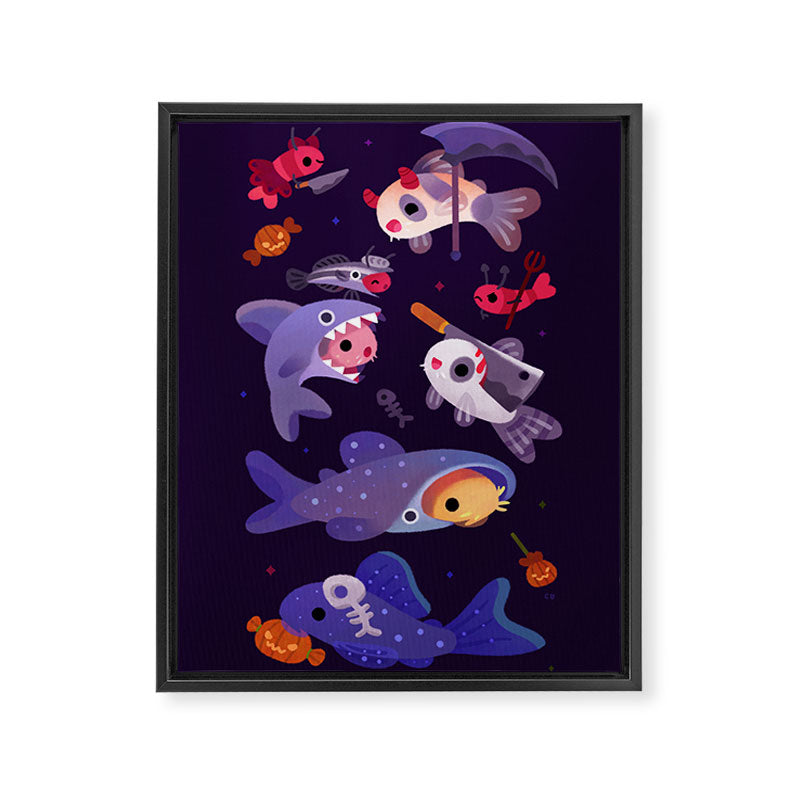 Spooky Cory cats Framed Canvas Print Gallery Image 6