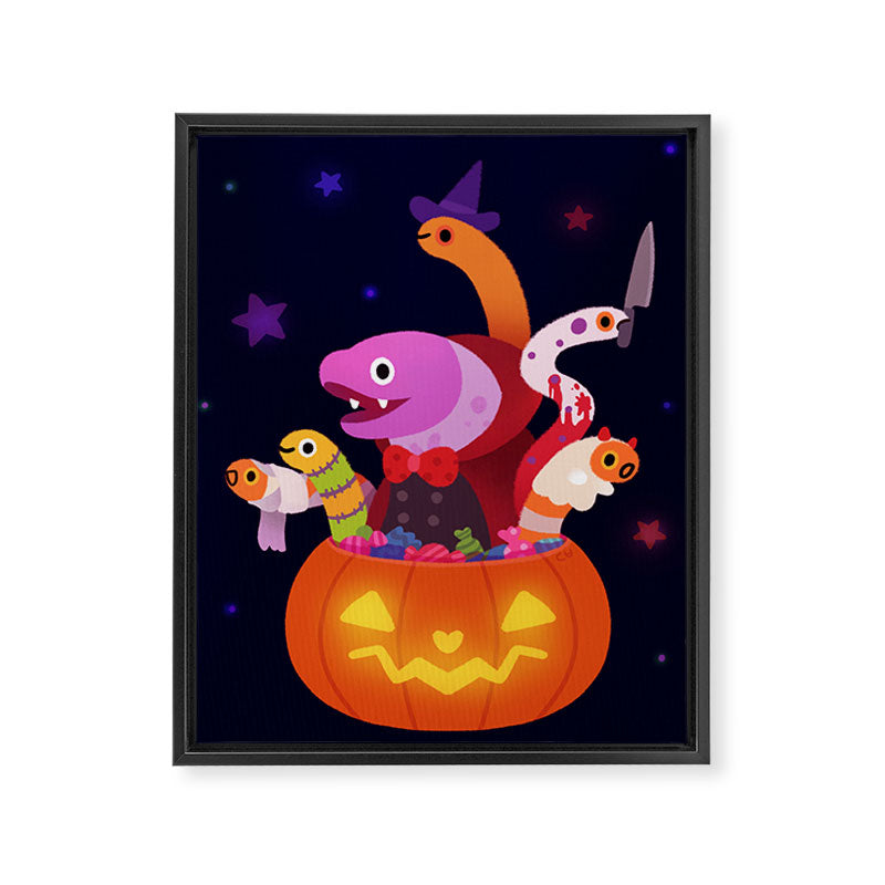 Spooky eels Framed Canvas Print Gallery Image 6