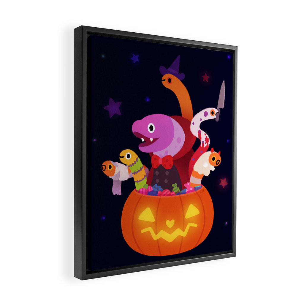 Spooky eels Framed Canvas Print Gallery Image 2