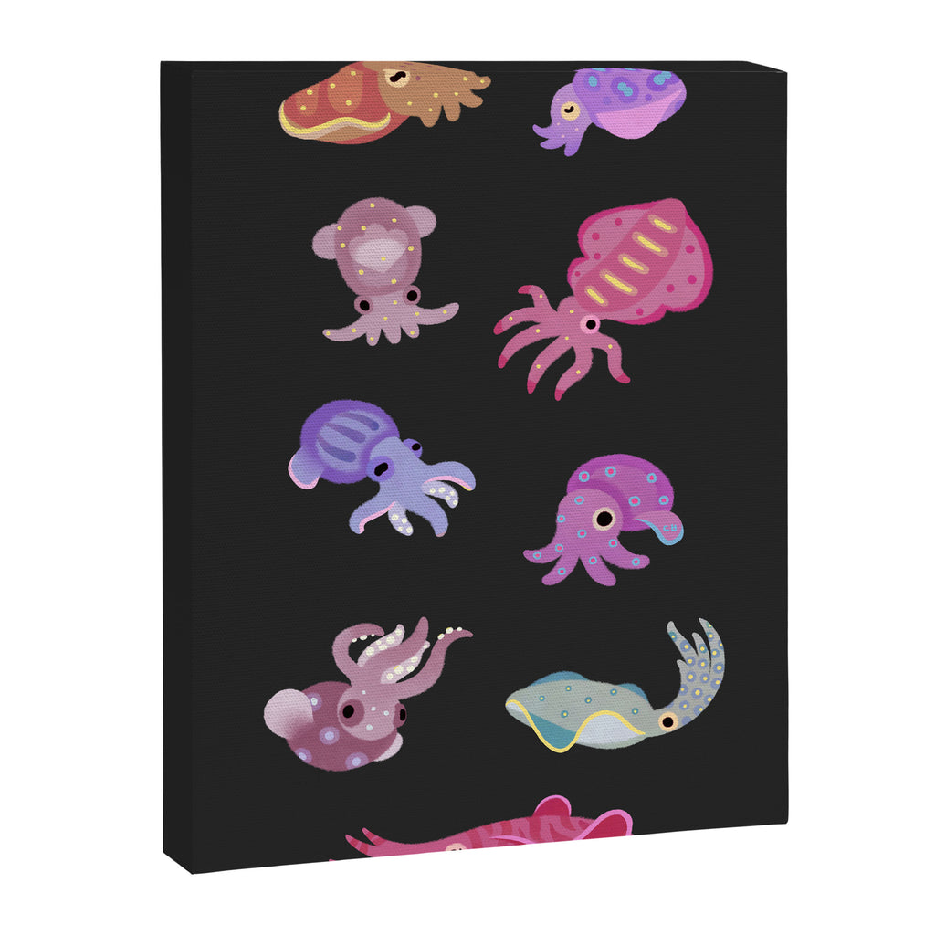 Squids - black Canvas Print Gallery Image 8