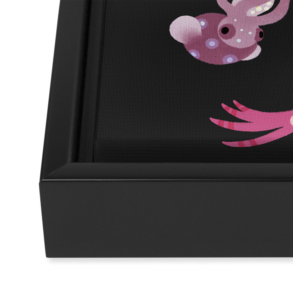 Squids - black Framed Canvas Print Gallery Image 3