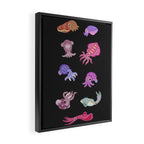 Squids - black Framed Canvas Print Gallery Image 2