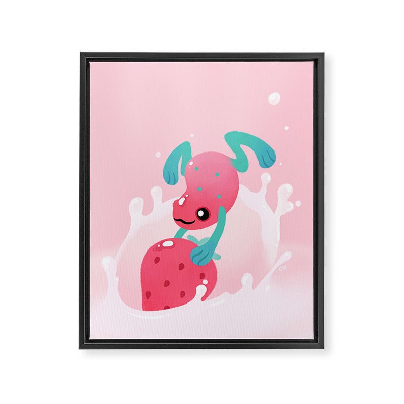 Strawberry poison milk 1 Framed Canvas Print Gallery Image 6