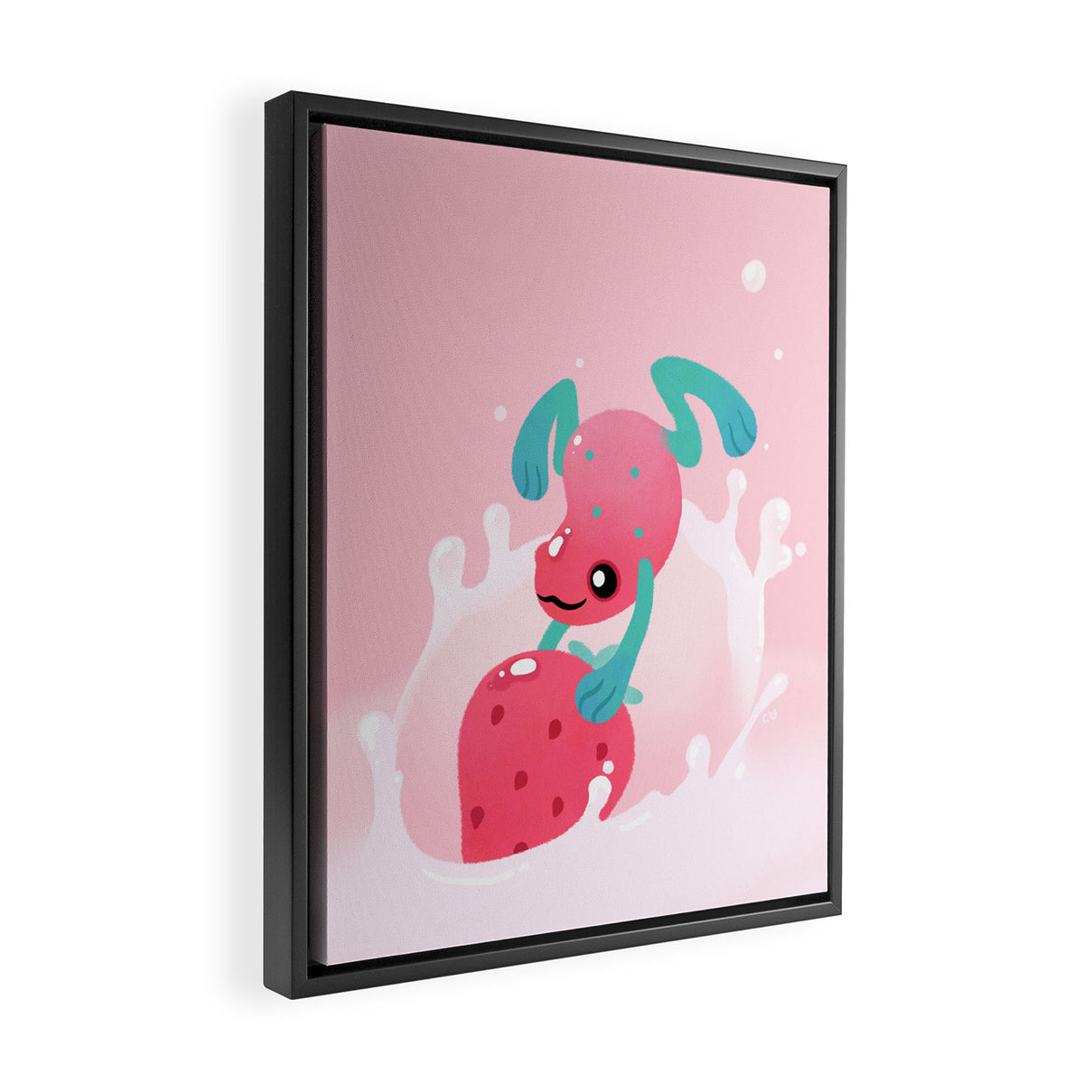 Strawberry poison milk 1 Framed Canvas Print Gallery Image 2