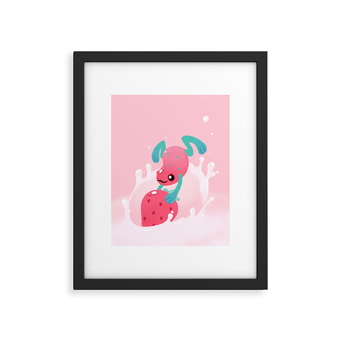 Strawberry poison milk 1 Framed Art Print Gallery Image 1