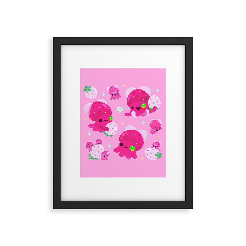 Strawberry squid Framed Art Print Gallery Image 6