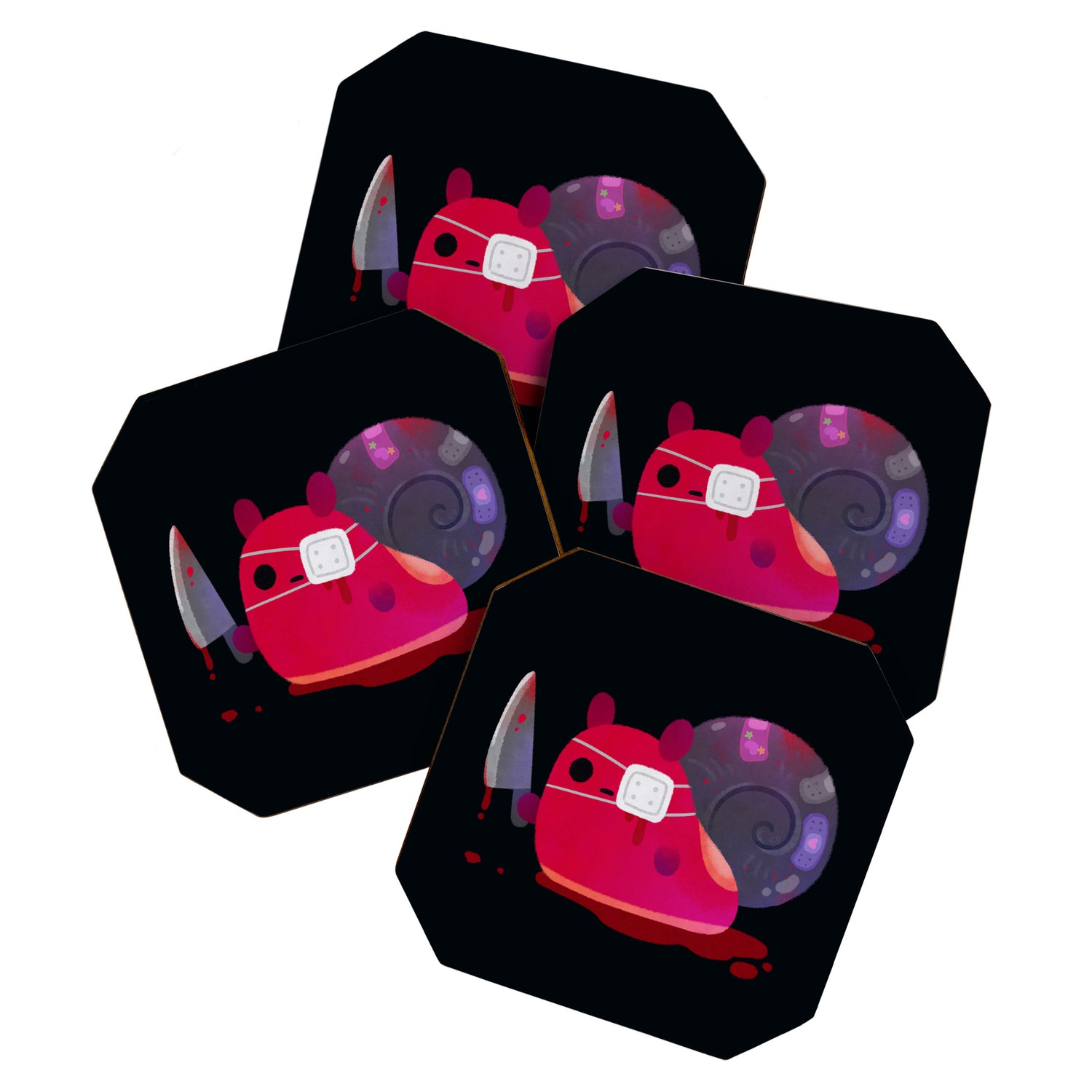 super cute snail Coaster Gallery Image 1