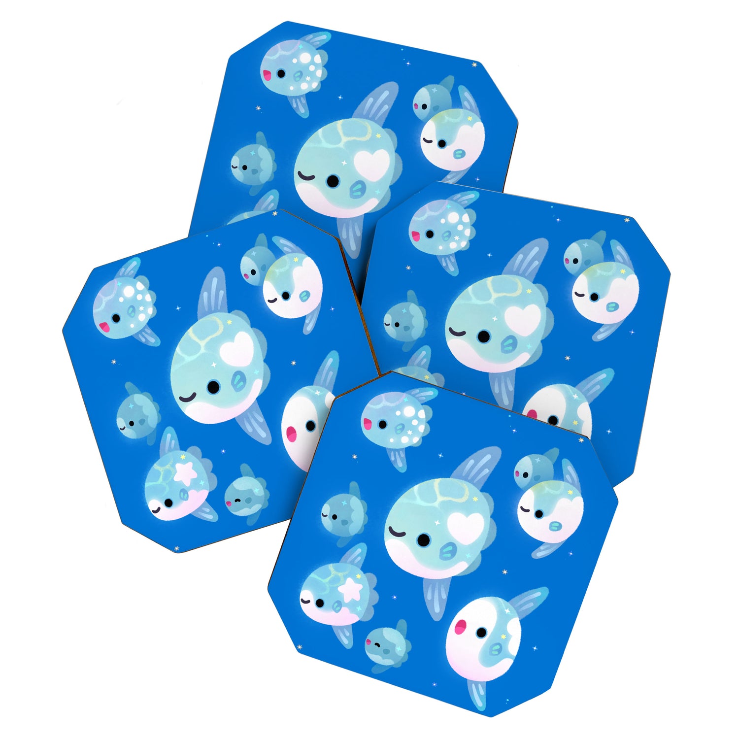 Swimming sunfish Coaster Gallery Image 1