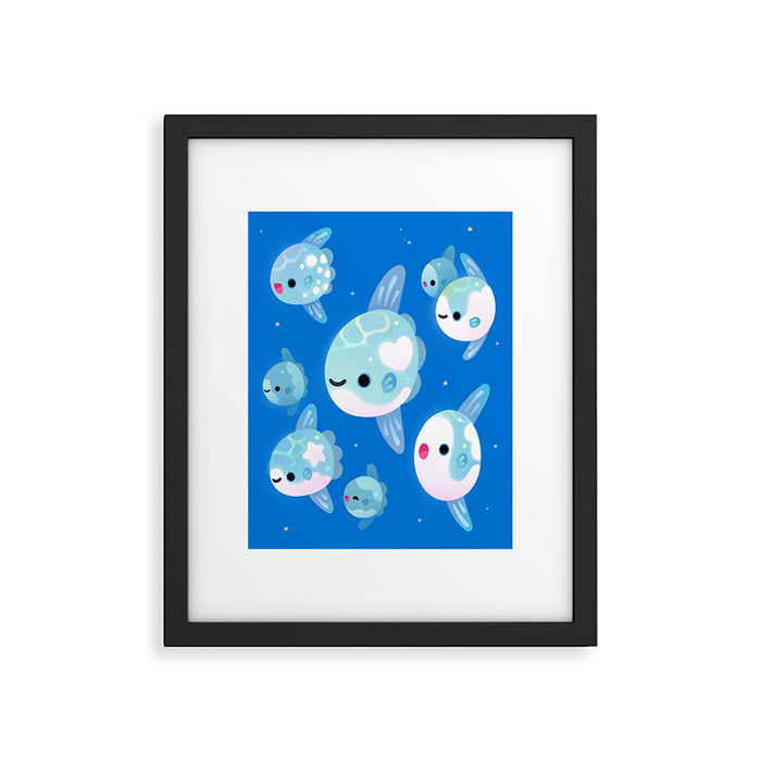 Swimming sunfish Framed Art Print Gallery Image 1