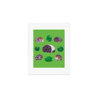 Tapir and baby watermelons Art Print Gallery Image 1