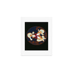 Three tosakin goldfish Art Print Gallery Image 1