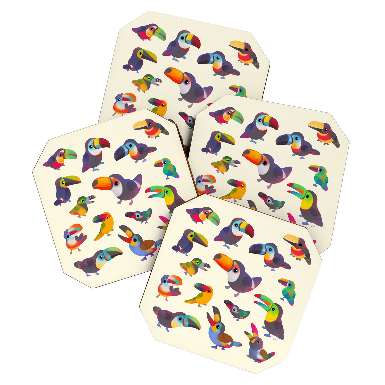 Toucan - pastel Coaster Gallery Image 1
