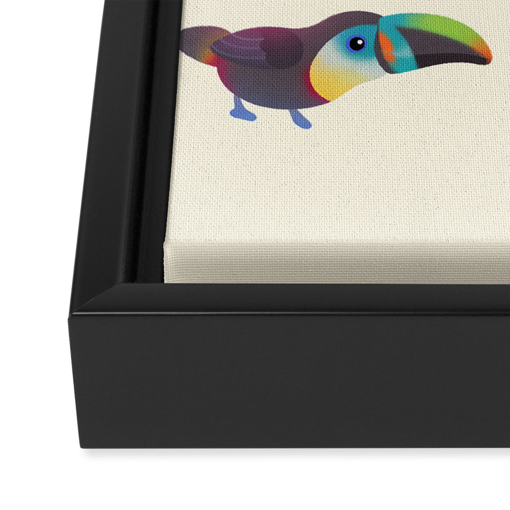 Toucan - pastel Framed Canvas Print Gallery Image 3