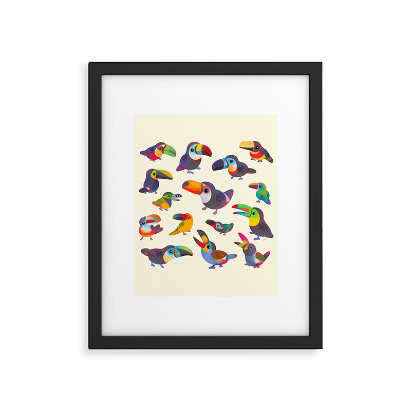Toucan - pastel Framed Art Print Gallery Image 5